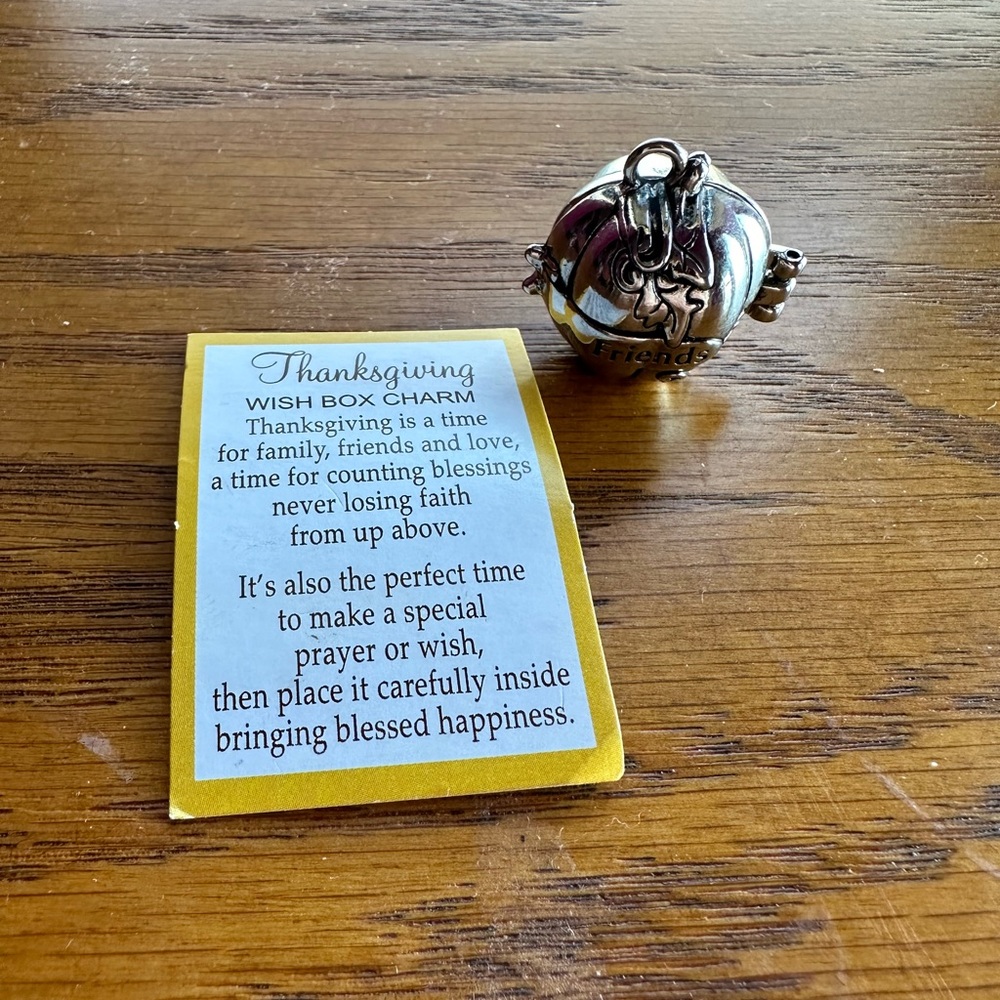 Thanksgiving wish box charm